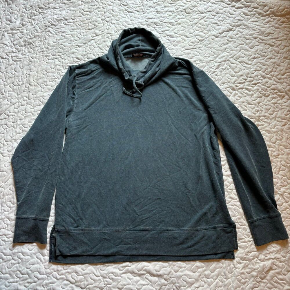 Crosby Mock Neck Pullover Drawstring split side sweater size large